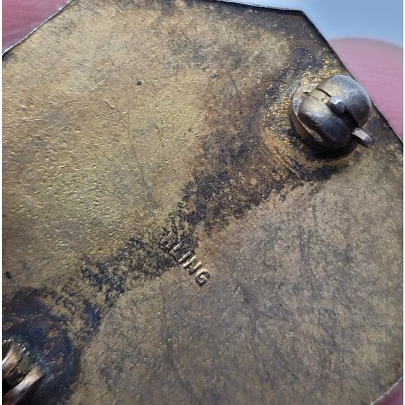 Vintage WWII US Army Field Artillery Sterling Silver DUI Pin 11 Grams Original - Picture 7 of 8